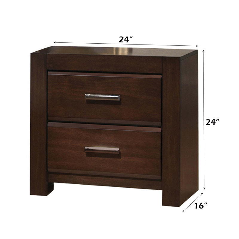 Table de chevet à finition noyer pour chambre à coucher et salon