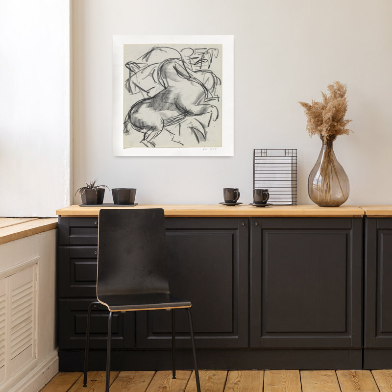 Art contemporain Art cheval contemporain, H 18 po x l 18 po