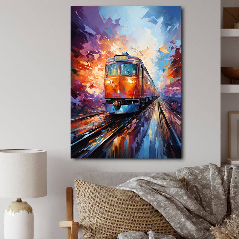 " Train Bold Rhythms ", 32" H x 24" W x 1" D, Wrapped Canvas