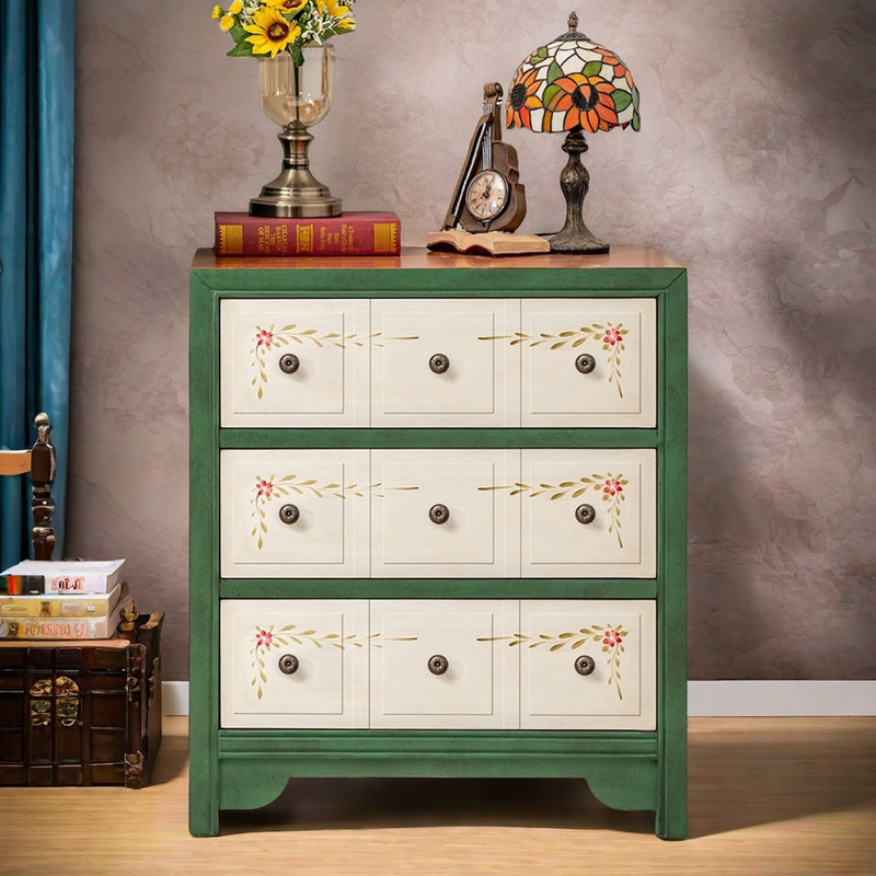 Commode décorative à tiroirs de style campagne
