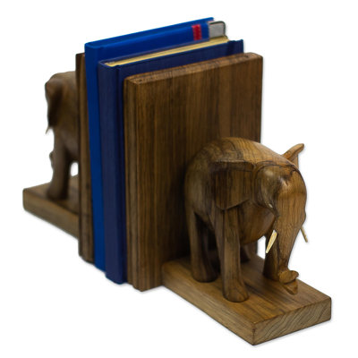 Eclectic Wood Bookend