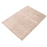 Tapis brun clair rayé en laine touffeté à la main Marvelous 5 pi 5 po x 7 pi 7 po