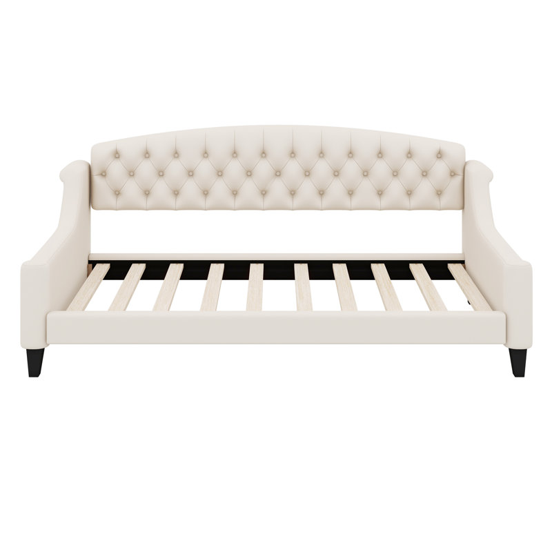 Breannon Upholstered Daybed, Twin, Beige
