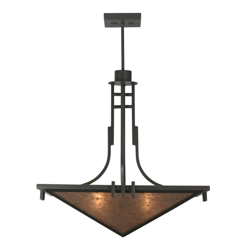 Luminaire suspendu bol 4 lumières unique, Bronze éternel, Bronze sans temps