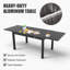 Table de salle à manger extensible en aluminium pour terrasse extensible 35 po à 71 po-1490356106