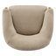 Fauteuil d'appoint pivotant rembourré Denice Longfield-112983103