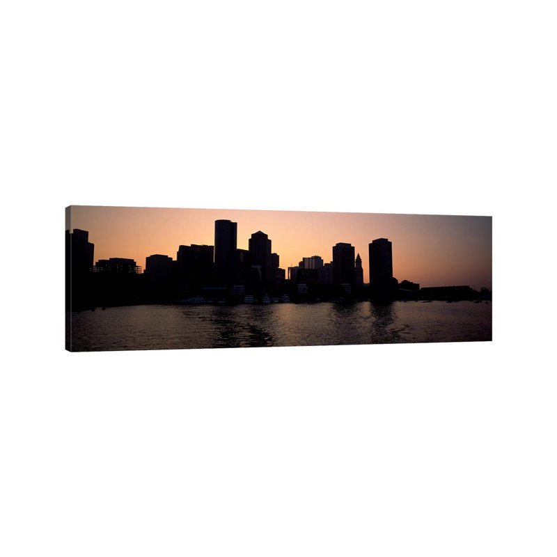Buildings at the Waterfront, Boston, Suffolk County, Massachusetts, USA 1 Piece Wrapped Canvas Panoramic Wall Art