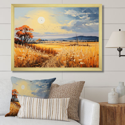 Countryside Wheat And Pastel V - Landscapes Wall Art Living Room