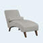 Chaise longue rembourrée de style Mid-Century courbé-129598873