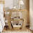 3-tier End Table For Living Room, Narrow Side Table With Storage And Geometric Frame-2001505352