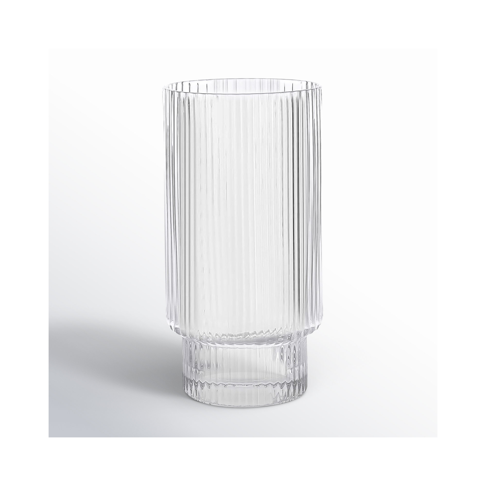 Hadley 14oz. Crystal Highball Glass Set, Clear