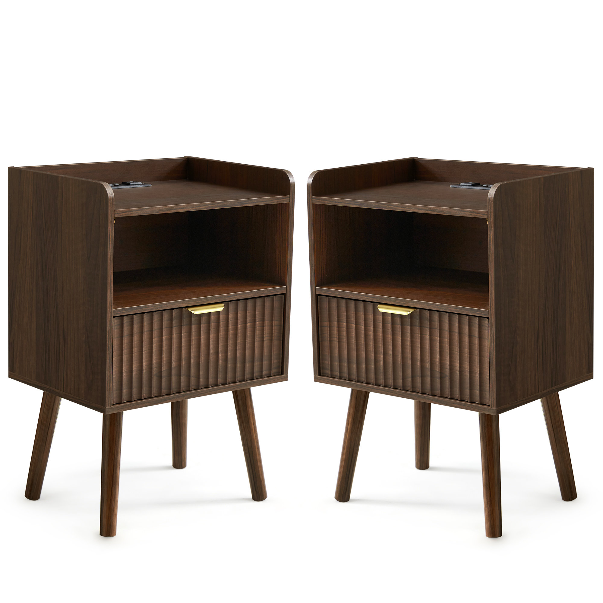 Drawer Nightstand (Set Of 2) & Reviews | Wayfair