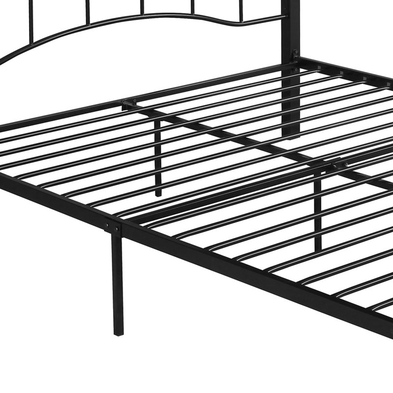 Platform Bed, Flat Black, Queen