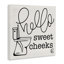 Toilette Hello Sweet Cheek's Black and White Curly Script Cursive par Penny Lane Edition - Art textuel sur toile-1997032527-1997032626