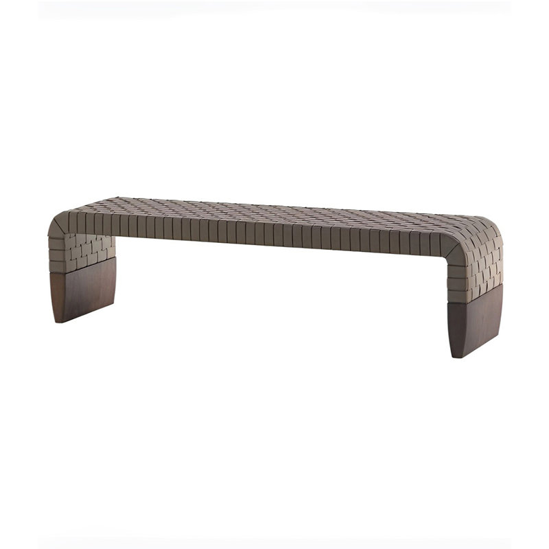 Tabouret de bout de chambre italien luxueux, H 16,53 po x l 66,92 po x P 17,71 po