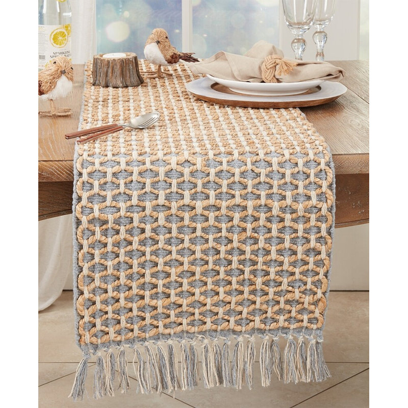 Chemin de table Alies, Gris