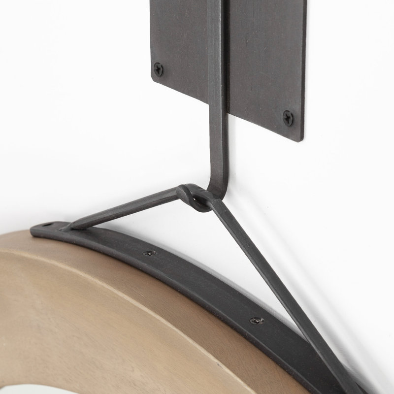 Avram Round Solid Wood Mirror