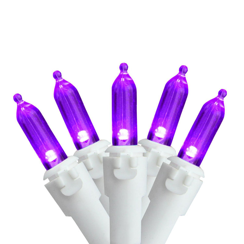 Guirlande de 100 lumières DEL, Mauve / Blanc, 50