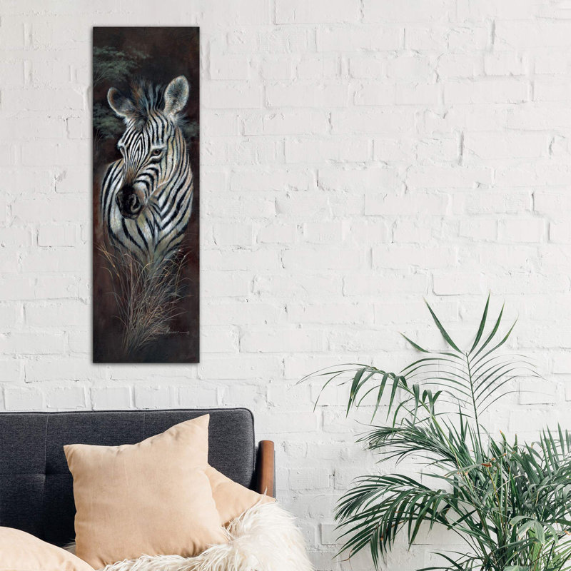 Striped Innocence by Ruane Manning - Wrapped Canvas Panoramic Painting, 30.48 cm H x 91.44 cm W x 1.91 cm D