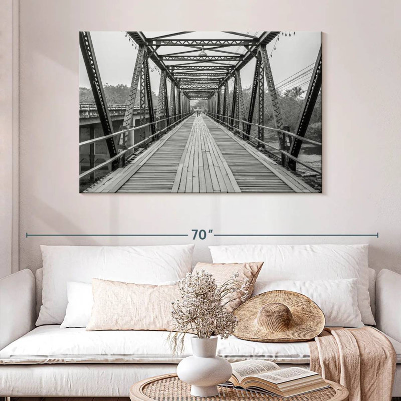 Lilie, pont commémoratif de paiement, BW, H 32 po x l 48 po