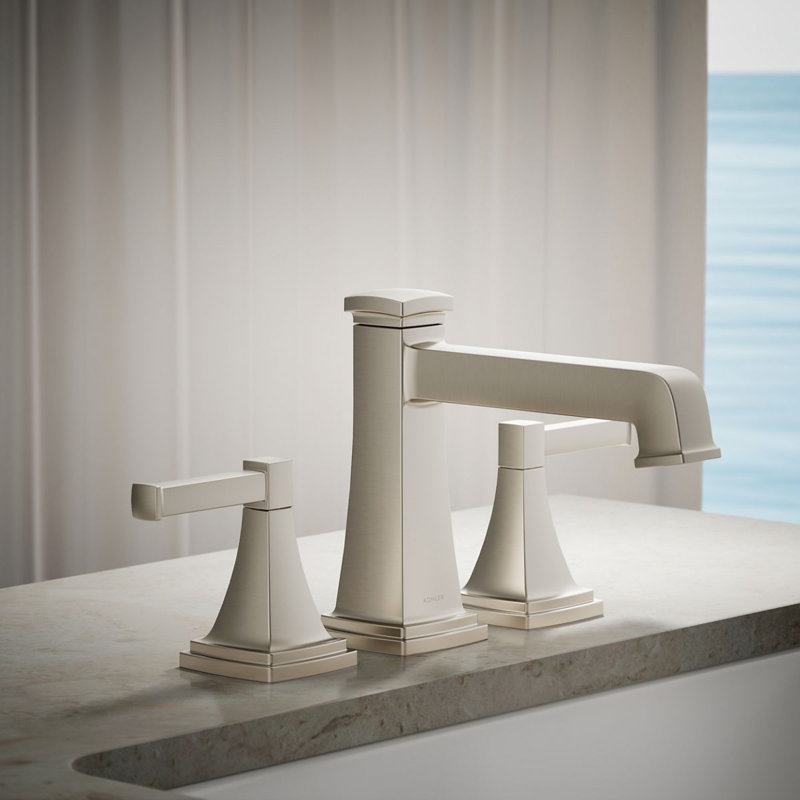 Riff Bath Faucet Trim With Diverter Spout, Vibrant Brushed Nickel