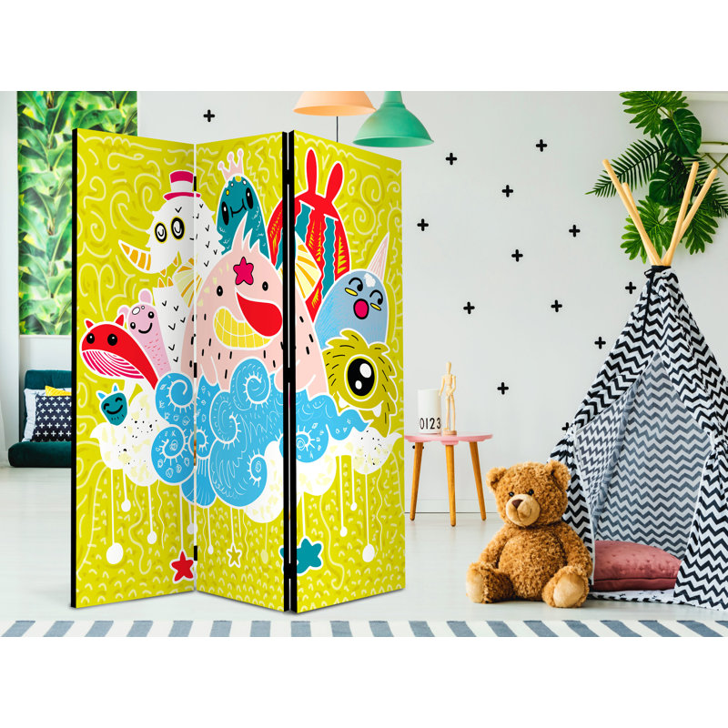 Kaydence 172cm H Solid Wood Folding Room Divider, 3