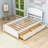 Twin Size 2 Drawers Wood Platform Bed with Headboard-1422445461
