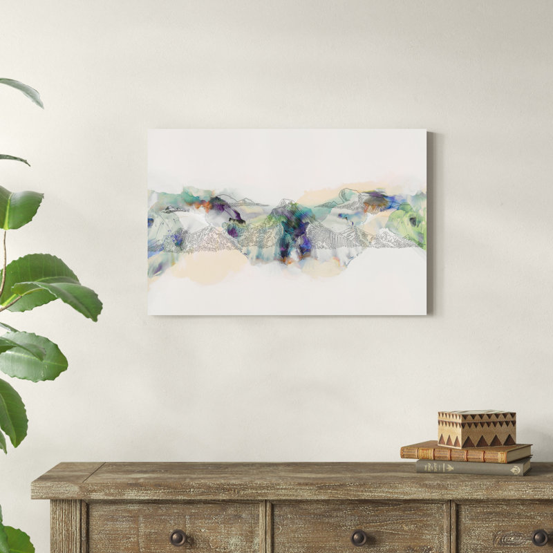 " Abstract Mountain Range " Painting Print, 20" H x 30" W