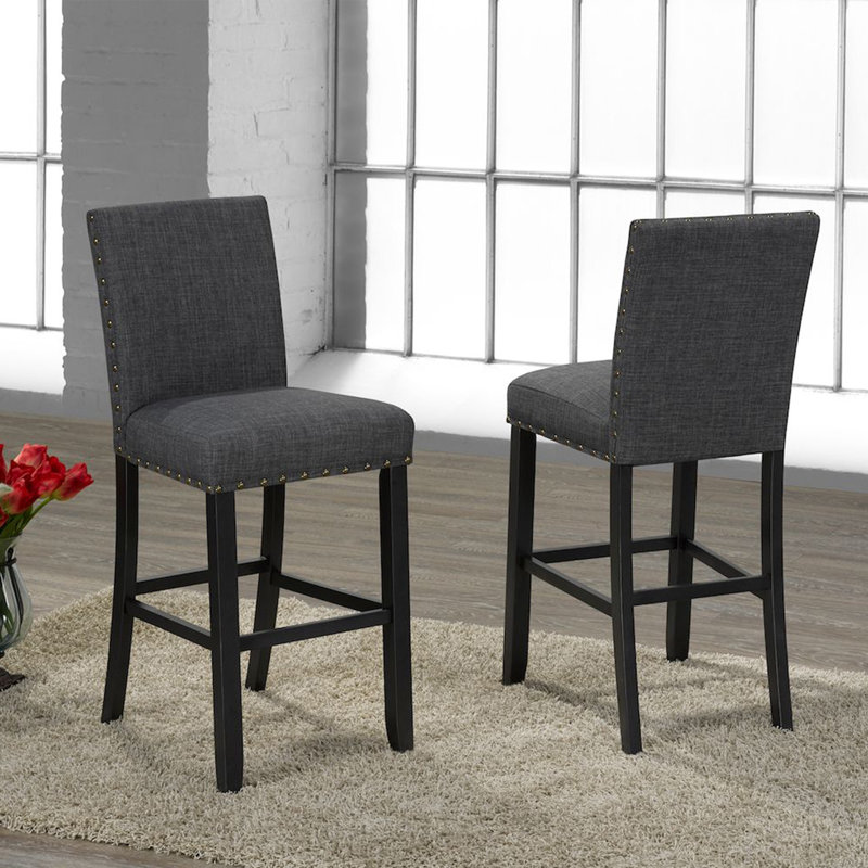 Tabouret Bravar, Tabouret de bar (siège d'une hauteur de 29 po), Gris