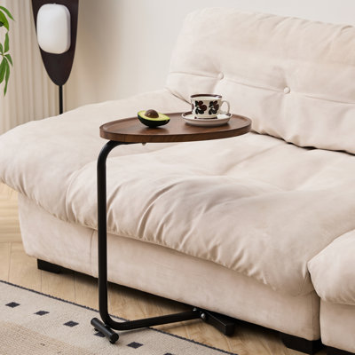 Table d'appoint brune pour le salon - table, chevet de bout avec assemblage simple, bout, versions