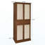 Armoire de rangement 4 portes avec 1 tiroir et 4 tablettes intérieures réglables - Armoire de rangement autoportante