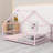 Metal House Bed Frame with Classic Roof Design-129109605