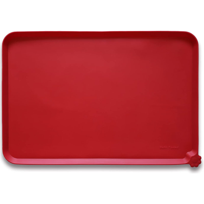 Mangeoire surélevée antidérapante, 14", Rouge