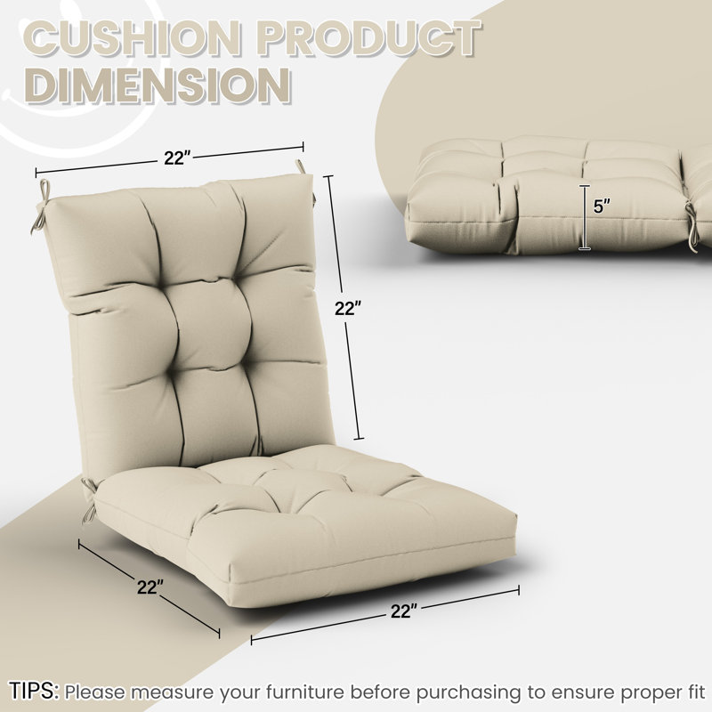 Coussin de siège / dossier intérieur et extérieur Anjelyka, Beige