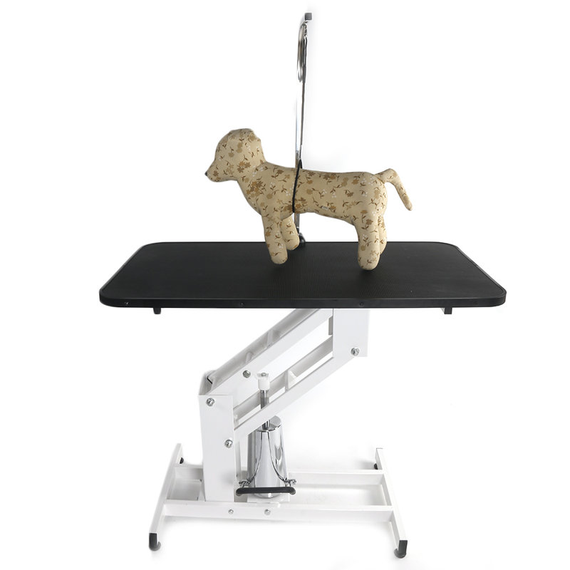 21.65'' H x 23.62'' W x 42.52'' D Adjustable and Foldable Hydraulic Grooming Table