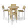 Round Teak Outdoor Bar Table