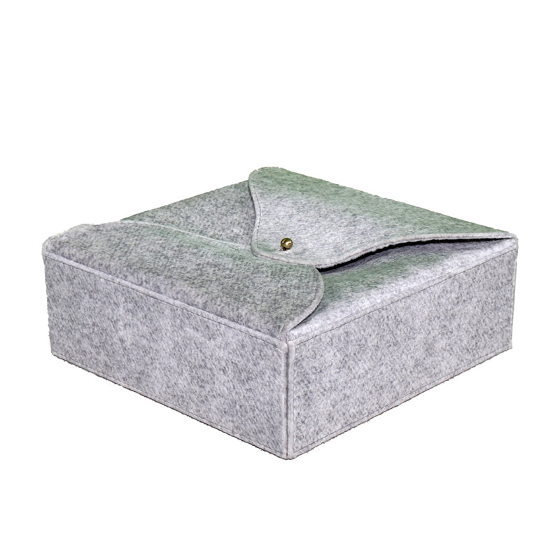 Boîte à bijoux en cuir pour elle, Gris