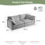 Canapé-lit moderne en chenille pour 2 places avec 4 coussins, siège profond et options de combinaison flexibles-331427780