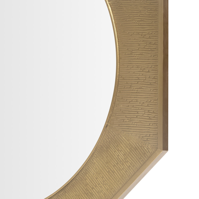 Martina Hexagon Brass Wall Mirror