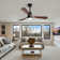 48 Inch Wood Ceiling Fan With 3 Solid Wood Blades Remote Control Reversible Dc Motor For Living Room