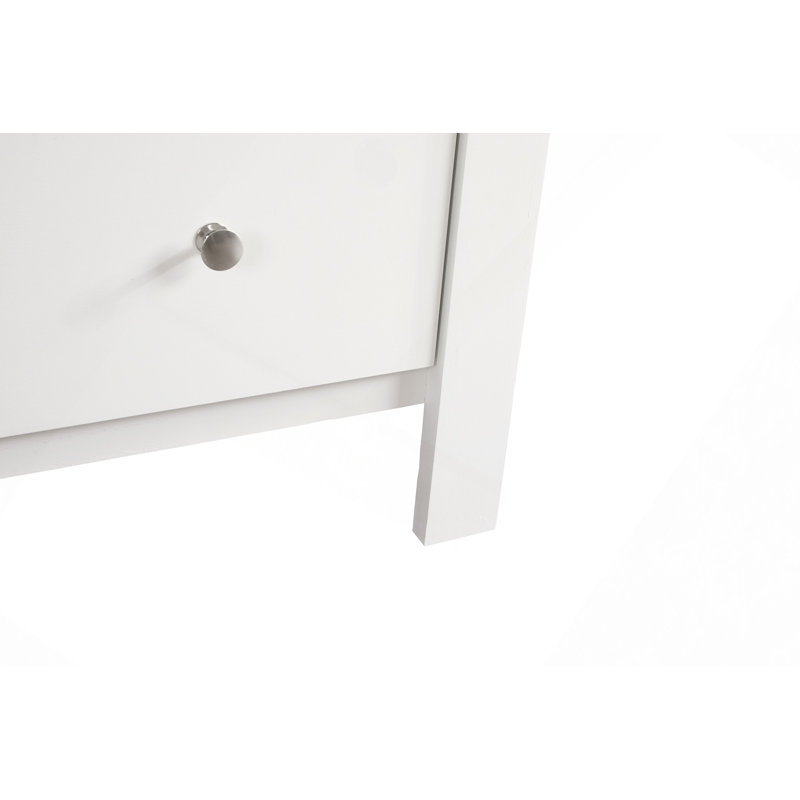 Commode à tiroirs, commode Burlington, Blanc