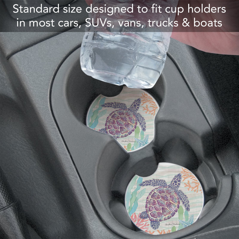 Ensemble de 2 sous-verres de voiture en pierre