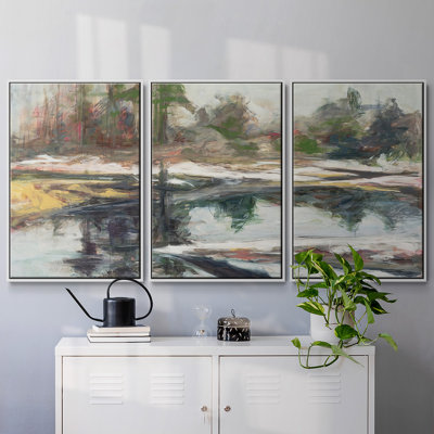 «Quiet Reflection», reproduction sur toile 3 pièces