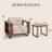 2-Piece Patio Rattan Wicker Armchair with Table