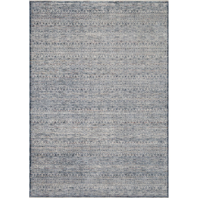 Amber Lewis x Loloi Zuma Denim / Ivory Area Rug, Rectangle 7'10" x 10'