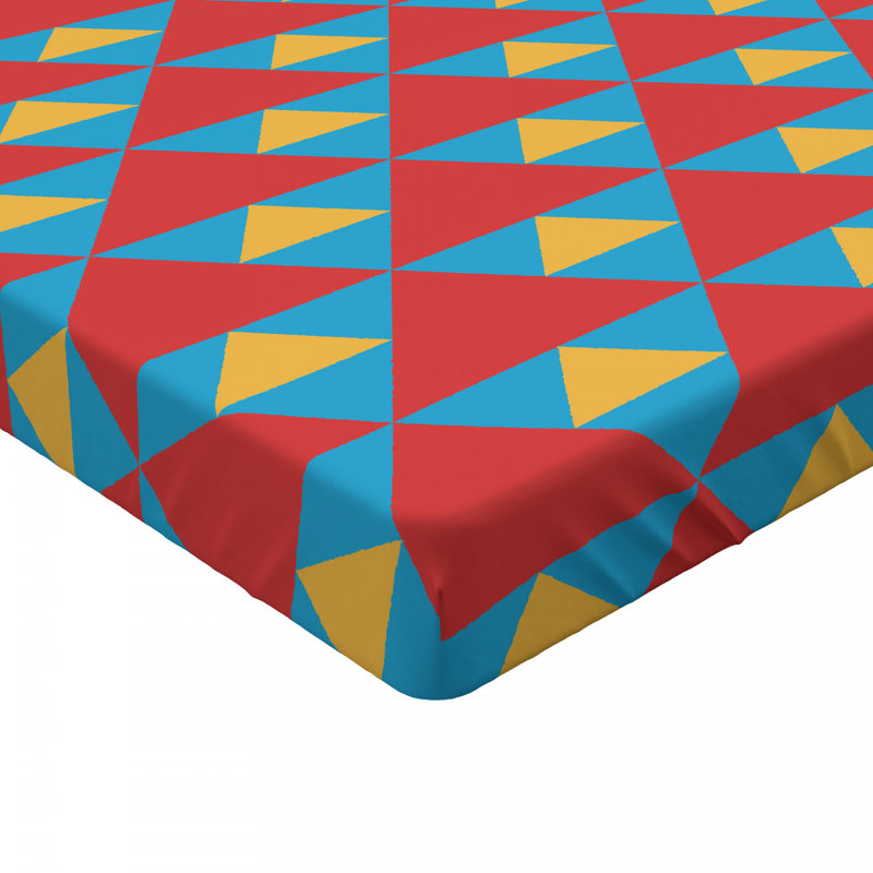 Microfiber Geometric Fitted Sheet, Full Fitted Sheet
