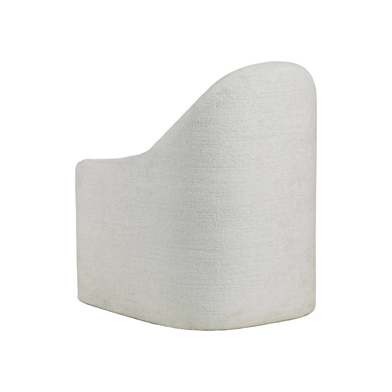 Cream Upholstered Low-Back Parsons Side Chair