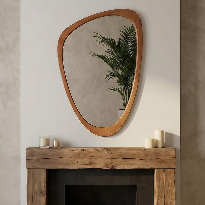 Miroir décoratif irrégulier, 36 po x 24 po, Brown