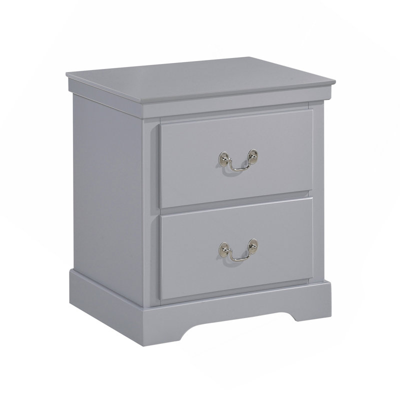Table de chevet en bois 1Pc, Gris