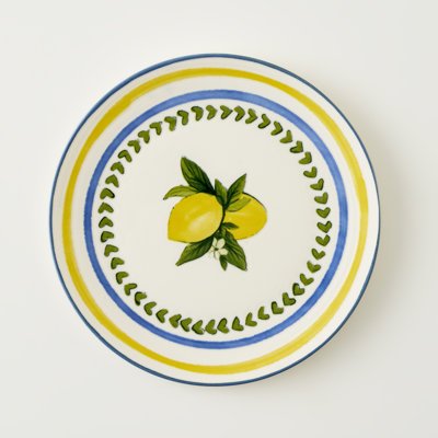 Assiette plate en porcelaine Lemoncello